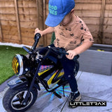 LittleTrax kids electric monkey bike 350w 3 speed | kids 12” dirt bike alternative to 50cc kids mini bike - MotoX1 Motocross ATV 